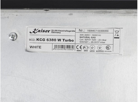 Варочная панель Kaiser KCG 6380 W Turbo preview 6