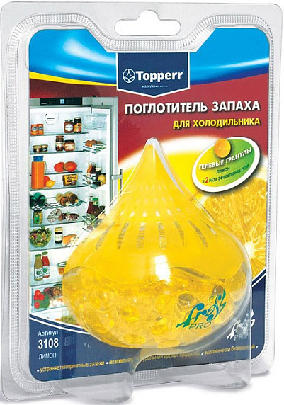Topperr 3108 Гелевый поглотитель запаха для холодильника «Лимон» preview 1