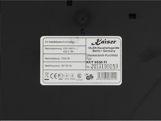 Варочная панель Kaiser KCT 6536 FI preview 8