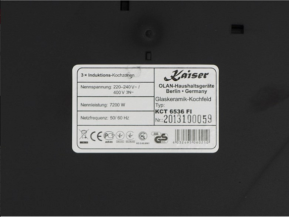 Варочная панель Kaiser KCT 6536 FI preview 8
