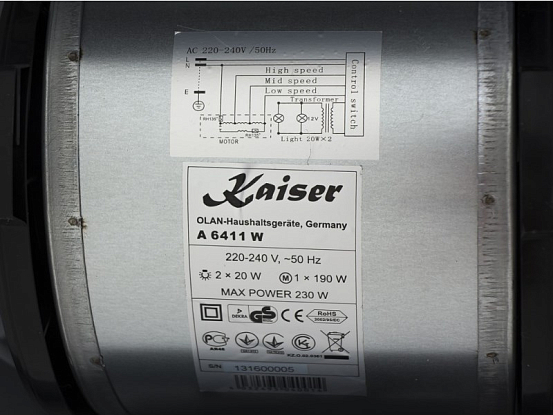 Купольная вытяжка Kaiser A 6411 W preview 8