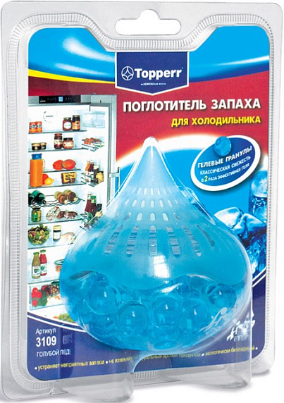 Topperr 3109 Гелевый поглотитель запаха для холодильника «Голубой лед» preview 1