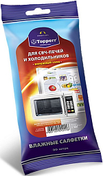 Topperr 3620 Влажные салфетки для СВЧ-печей и холодильников, 30 шт