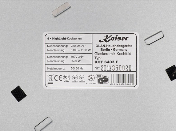 Варочная панель Kaiser KCT 6403 F preview 8