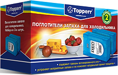 Topperr 3105 Поглотитель запаха для холодильников, 2 шт
