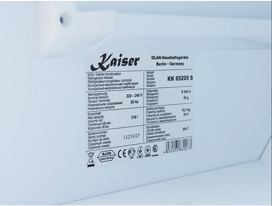 Холодильник Kaiser KK 65205 S preview 9